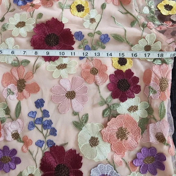 Floral Embroidered Mini Dress - Picture 2 of 4